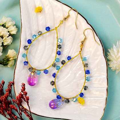 PandaHall Selected мастер-класс по изготовлению серег-каплевидной подвески с обмоткой-8