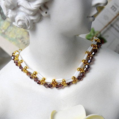 PandaHall Selected idée de collier de perles de rocaille clairon-6
