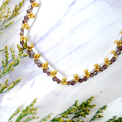 PandaHall Selected idée de collier de perles de rocaille clairon-7