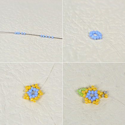 Collier de perles de fleurs-3