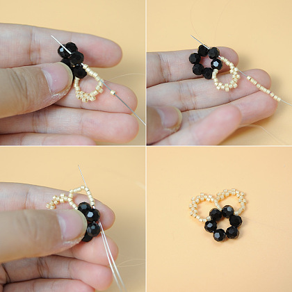 PandaHall Selected tutoriel sur le collier de perles en forme de fleur-4