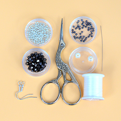 PandaHall Selected мастер-класс по изготовлению плоских круглых серег из бисера.-2