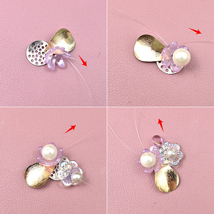 Винтажные серьги из бисера в стиле сада-3