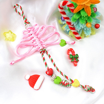 Елочное украшение в технике макраме-6