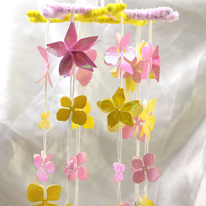 Оригами цветок колокольчик-5