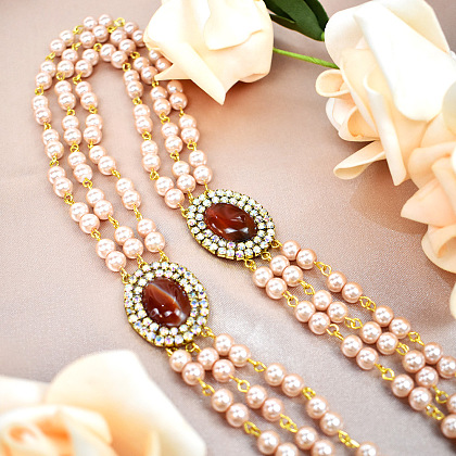 PandaHall Idea on Epoxy Multilayer Pearl Necklace