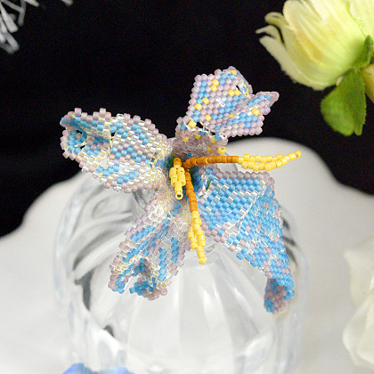 Бисер ирис серьги-6