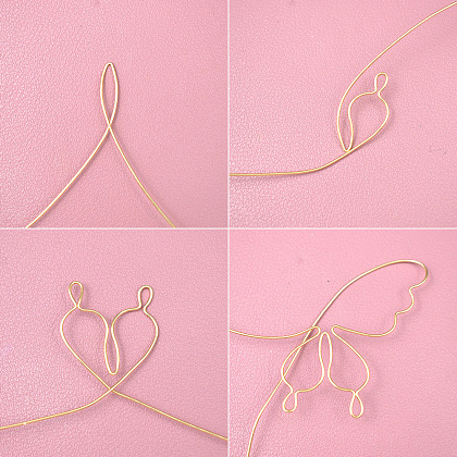 Брошь-бабочка из проволоки-3