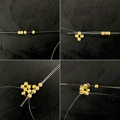 PandaHall Selected tutorial sul braccialetto con perline dorate-3