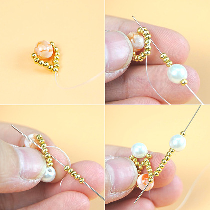 Красочный браслет из бисера с застежкой-тоггл-3