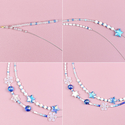 Зимнее бусы-снеговик ожерелье-3