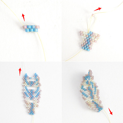 Бисер ирис серьги-3