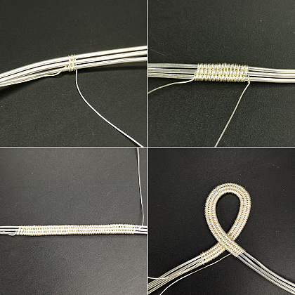 Pulsera de envoltura de alambre de nudo celta-3