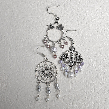 PandaHall Selected Idea on Antique Silver Chandelier Earrings-5