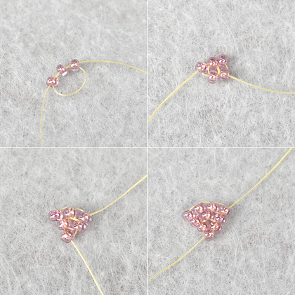 Браслет из бисера в форме сердца-3