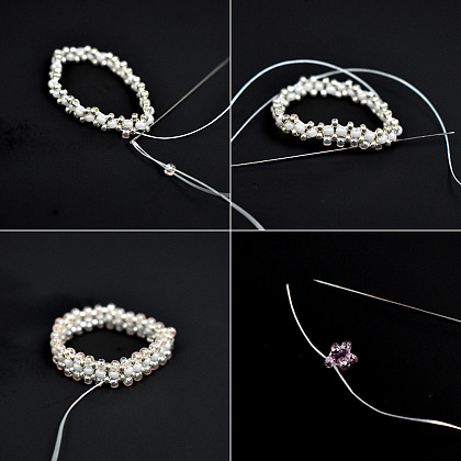 Ensembles d'anneaux de perles de graines-5