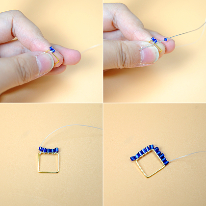 PandaHall Selected идея серег с бахромой и бусинами-трубочками-3