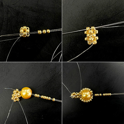 PandaHall Selected tutorial sul braccialetto con perline dorate-4
