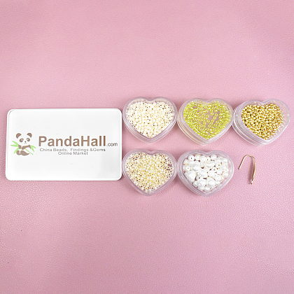 Серьги из бисера в виде ландыша-2