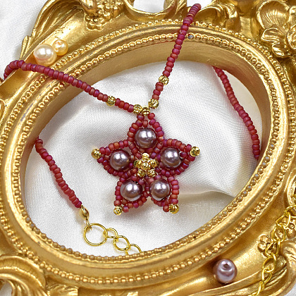 PandaHall Selected мастер-класс по изготовлению подвески-цветка со стеклянным жемчугом-8