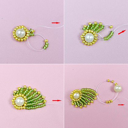 Braccialetto di perline in stile primaverile con perline e perle-4