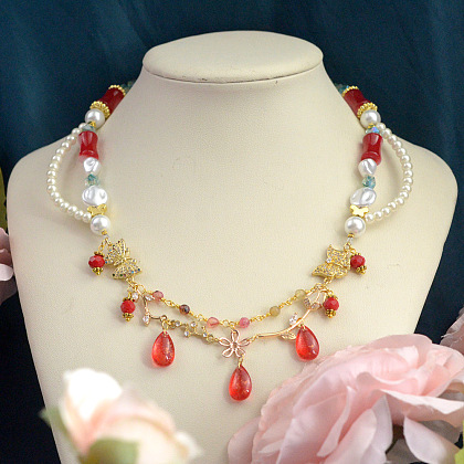 Vintage Perlenquastenkette