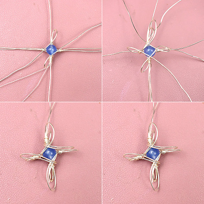 Драгоценный камень в форме звезды, обернутый проволокой-4