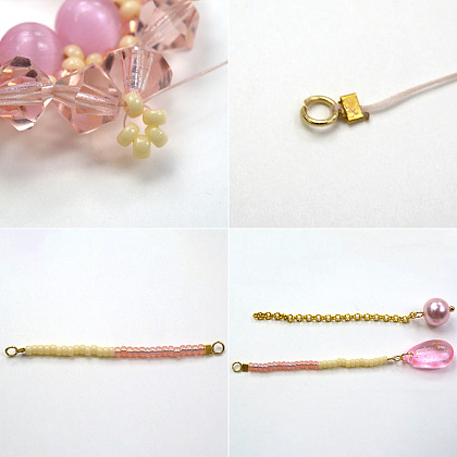 PandaHall Selected Idee für Ohrringe aus rosafarbenem Glas und Saatperlenperlen-4