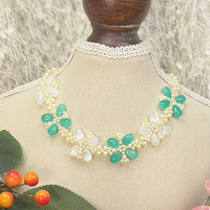 Ожерелье из бусин в форме капли в свежем стиле