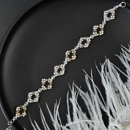 Bracelet avec perles de cristal-7