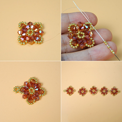 Браслет из хрустальных бусин в осеннем стиле-5