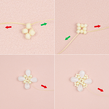 Ожерелье из бусин в форме капли в свежем стиле-3