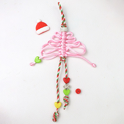 Елочное украшение в технике макраме-5