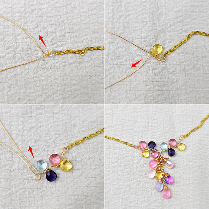 Ожерелье из проволоки в виде капли-4