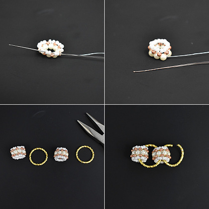 PandaHall Selected Idee für ein Perlenarmband mit offenen Biegeringen-4