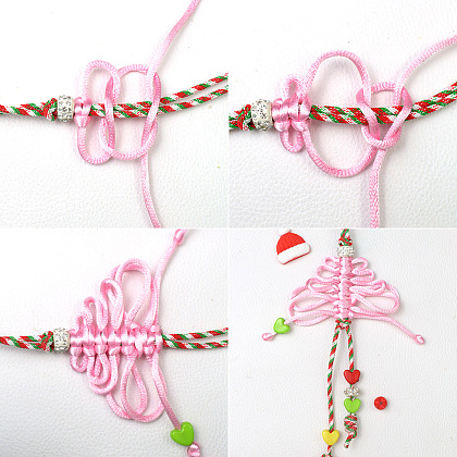 Елочное украшение в технике макраме-4