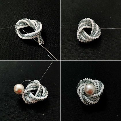 PandaHall Selected идея серег из жемчужных бусин в форме завитков-5