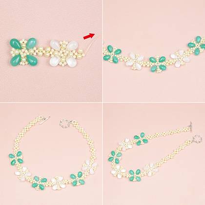 Ожерелье из бусин в форме капли в свежем стиле-4