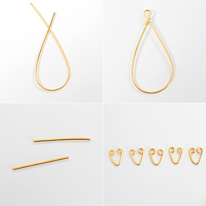 Boucles d'oreilles élégantes en fil de fer avec perles nacrées-3