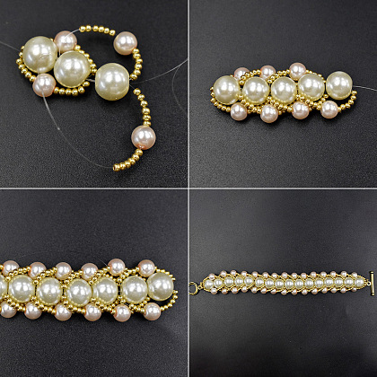 Braccialetto di perle e perline-4