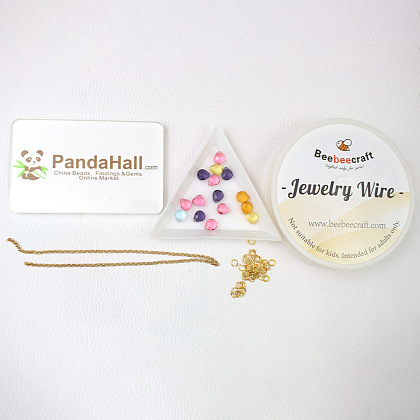 Ожерелье из стеклянных бусин в форме ёлочки-2