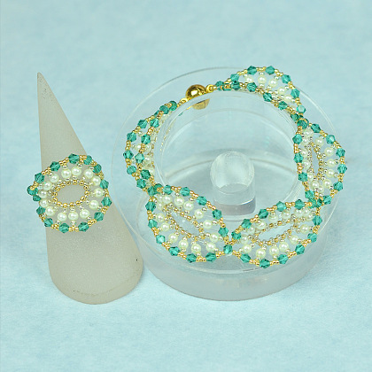 Ensemble de bijoux en perles de verre-6