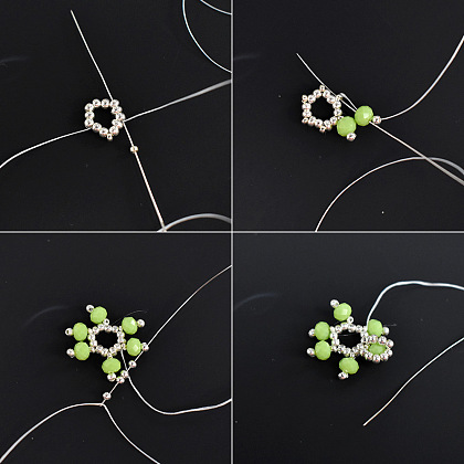 Armband mit Blumenperlen im Frühlingsstil-3
