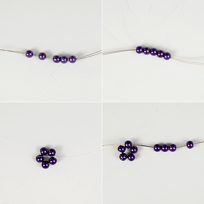 Стекло жемчуг бисером ожерелье-3