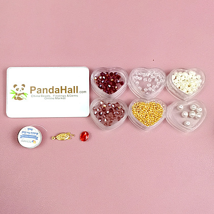 Винтажное ожерелье с красными кристаллами-2