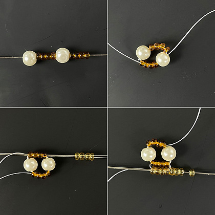 PandaHall Selected мастер-класс по изготовлению колье из бисера со стеклянными жемчужными бусинами-3