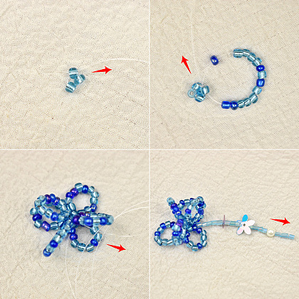 Серьги-медузы с блестками-3