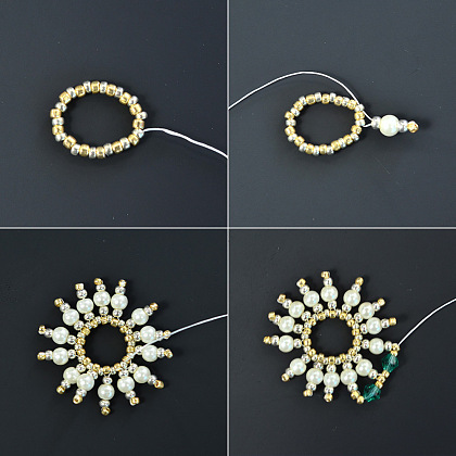 Ensemble de bijoux en perles de verre-3