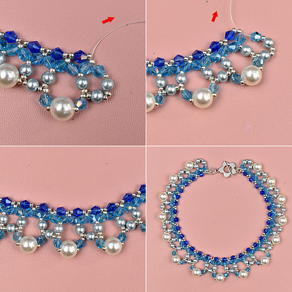 Collana di perline in stile primaverile con perline sfaccettate e perle-6