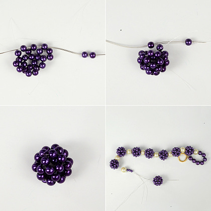 Стекло жемчуг бисером ожерелье-5